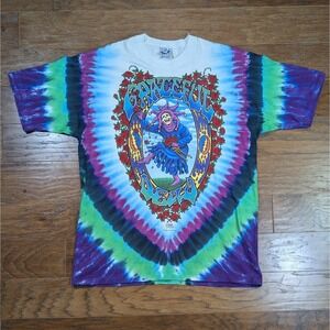 Y2K Grateful Dead Liquid Blue Seasons Of The Dead Jester Tie Dye T-Shirt XL